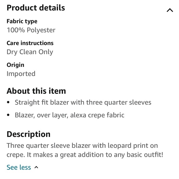 Likely-New with tags-Amelia Leopard One-Button Blazer - Picture 10 of 10